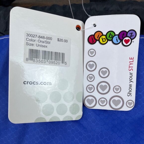 Crocs Blue & Orange With Super Mario Jibbitz Charms Carry Sack  Backpack - New - Picture 9 of 10